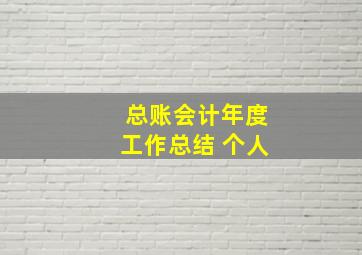 总账会计年度工作总结 个人